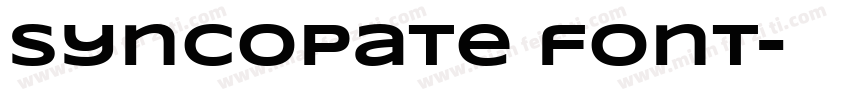 Syncopate font字体转换